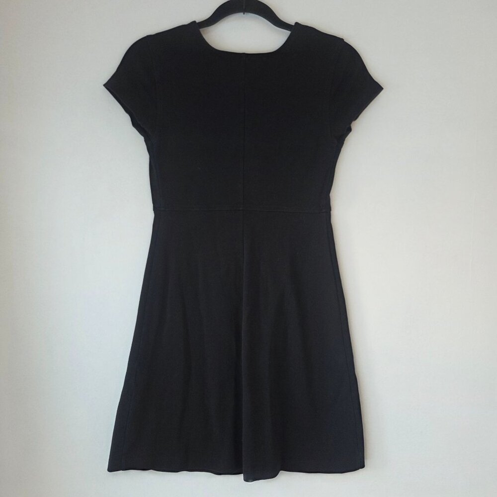 Everlane Black Essential Dress Casual Stretch Basic Short Sleeve Women's XS - Picture 2 of 5